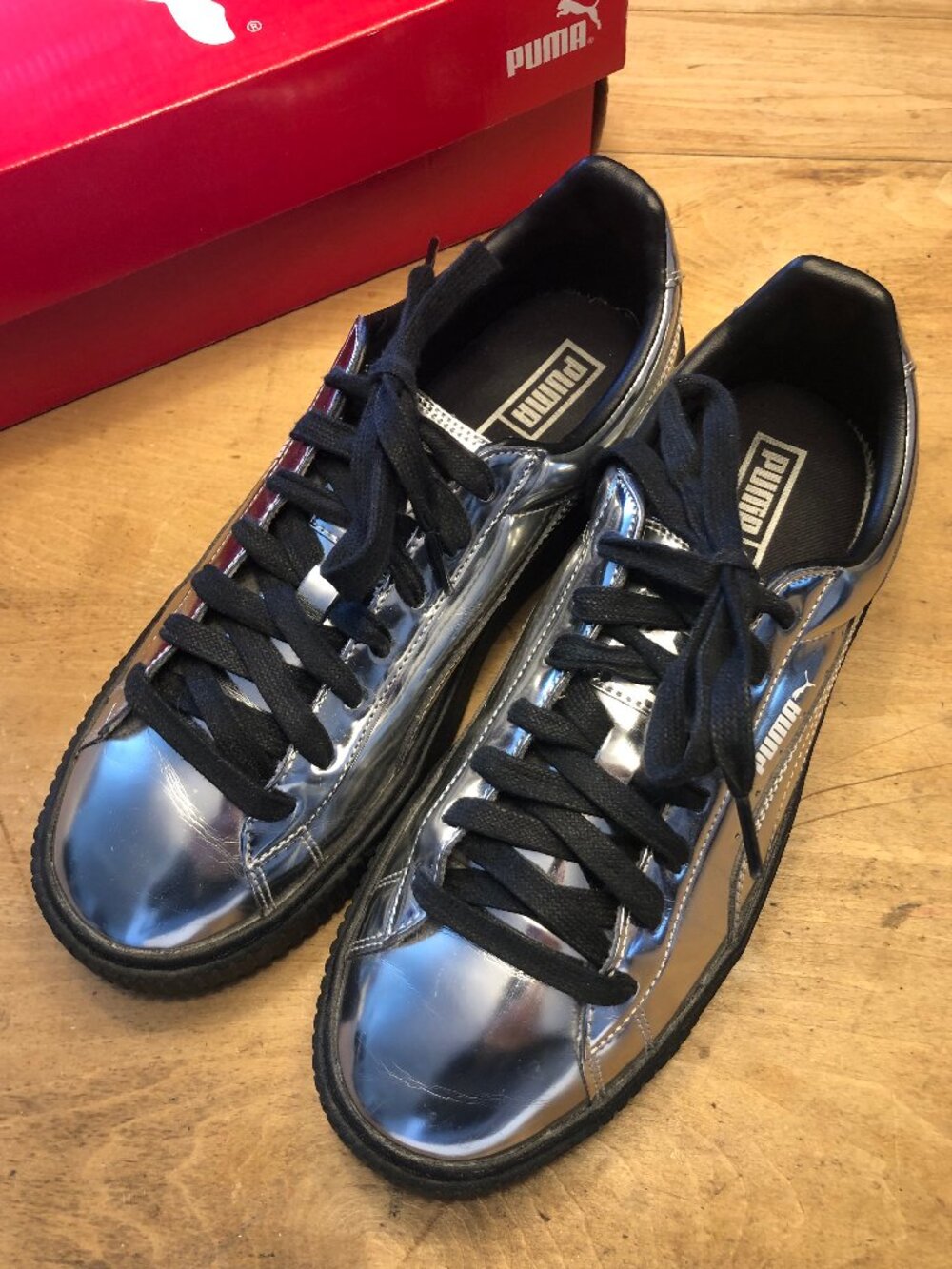 Puma Basketball Platform 'Metallic Silver' Sz: 10